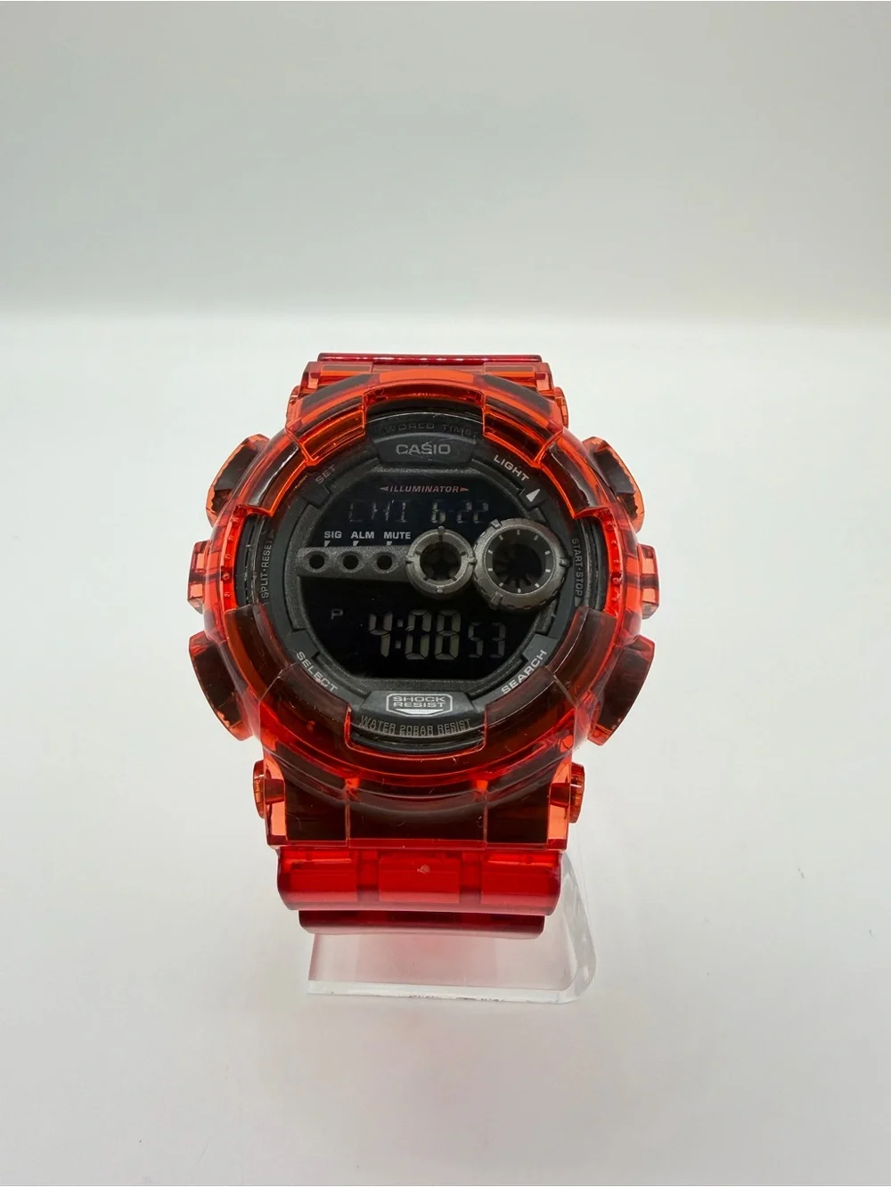 Casio Red Transparent Custom Digital Watch